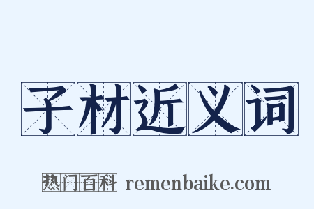 子材近义词是什么意思的图片
